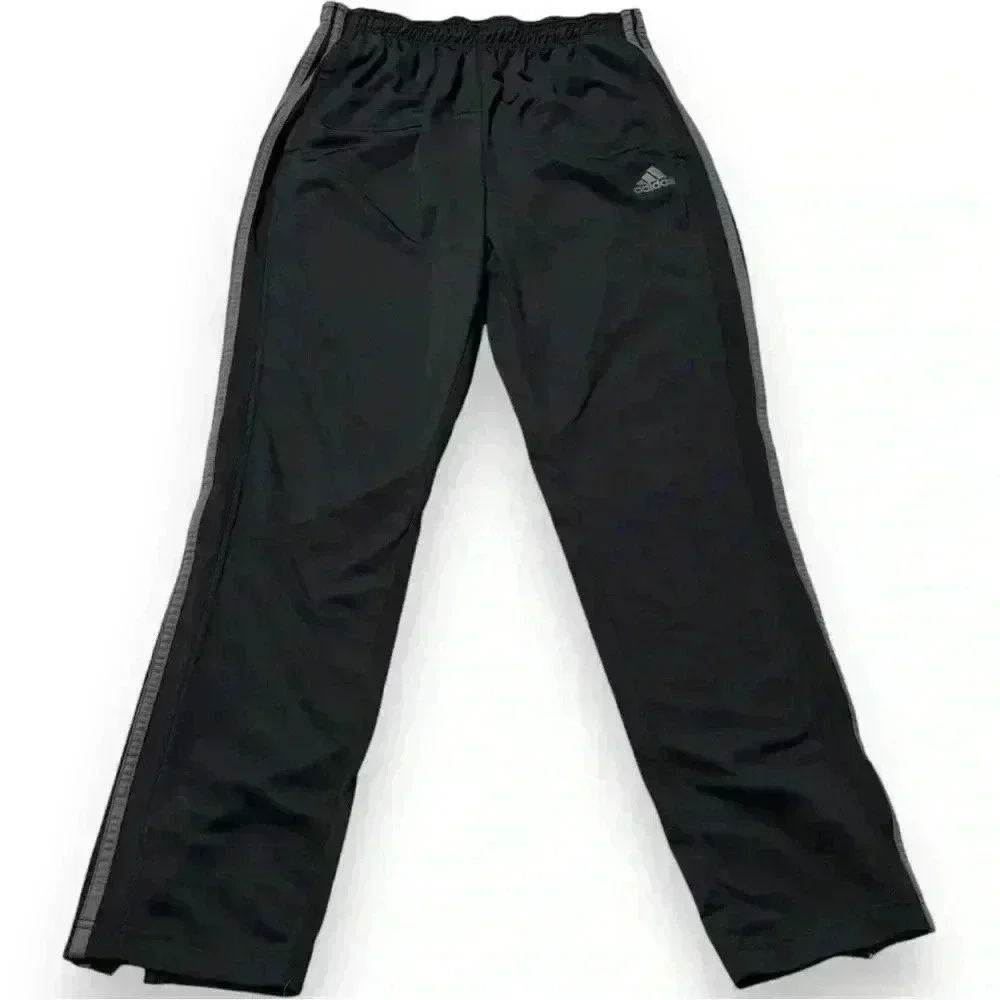 Adidas Mens Midweight Essential Tricot Zip Track Pants in Carbon/black 3 Stripe - Picture 11 of 16
